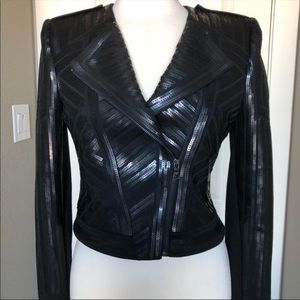 Gorgeous BCBGMAXAZRIA Suvi Geo Sequin Moro Jacket